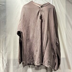 NorthCrest Casual 3 Button Shirt Men's Long Sleeve XL